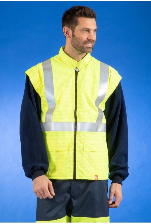 Gilet réfléchissant haute visibilité certifié CE pour hommes