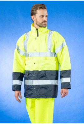 Veste de Travail Réversible Hiver Haute Visibilité pour Homme