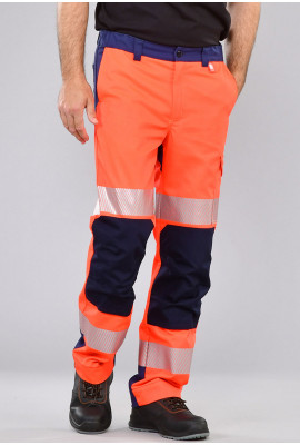 Pantalon de travail homme haute visibilité FLUOPRO - Vêtements de travail