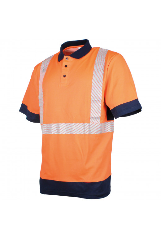 T-shirt Haute Visibilité (Hi-Viz) Pour Chantier/sécurité - Deux Tons, Manches Courtes - 100% Polyester
